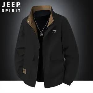 JEEP SPIRIT 남성 봄 신상 재킷 방풍 하이넥 빅사이즈 캐주얼 코트