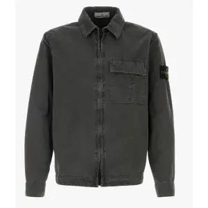 [스톤아일랜드] 브러쉬드 코튼 블랙 오버셔츠 1200008 S00WN V0165 153339072