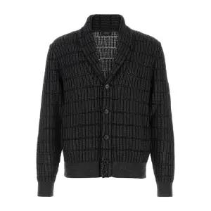 그리드 코튼 리넨 숄 카라 가디건 UMIQ0LPDK13 1012