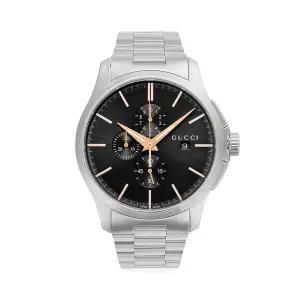 구찌 YA126272 G타임리스 남성 메탈 쿼츠 44mm