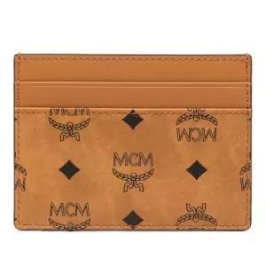 엠씨엠 미니 아렌 캔버스 카드지갑 MXADATA08 CO COGNAC