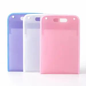 서류보관 반투명 13포켓 손잡이 아코디언 파일 화이트