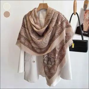 [베스트TOP100] 스카프 여자 패턴 페이즐리 린넨 사각 빅사이즈 숄