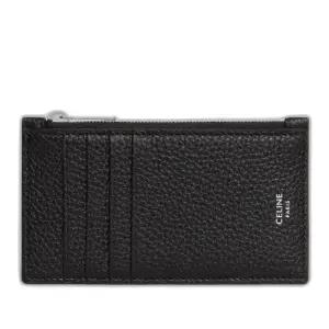 페블 가죽 지퍼 컴팩트 카드 지갑 10B683GTH 38SI BLACK