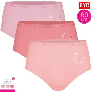 BYC 60수 프리미엄 포인트패턴 맥시삼각팬티3매입WCP5457