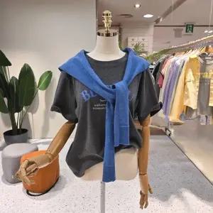 [대구백화점][에잇컨셉]면스판 레터링 숄세트 티셔츠(C25D7FTS152)