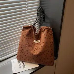 귀여운 4컬러 패턴 하트 토트 숄더백 리본