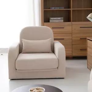 접이식 패브릭 다용도 소파침대 1인 소파베드 공간활용 싱글 리클라이너 휴식용 카우치 작은 거실 소형