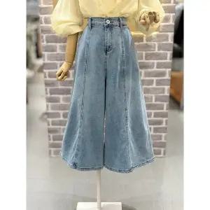 [레코브](의정부점)9부 절개 와이드 데님팬츠 (LC41F6DP010X)