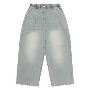 [소이] 여자 봄신상 원턱백폴딩 빅와이드블루진(26S0256)