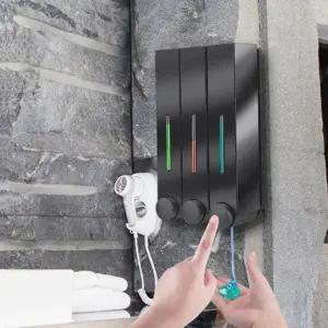 ( )벽걸이 샴푸 디스펜서 3구 호텔 물비누 세제통 벽걸이형 가정 업소 샴푸디 샴푸통 욕실디