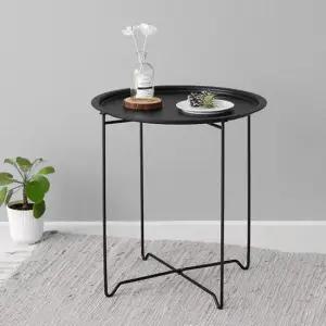 아트박스 마켓비 마켓비 철제 원형테이블 티 사이드 테이블 silver)