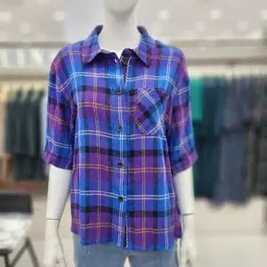 [프렐린]린넨 혼방 체크 블라우스  RBB252380_SC