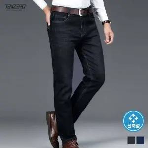 [NS홈쇼핑]텐제로 남성 사계절 베이직 데님팬츠 청바지 작업복 일자핏 스판덱스..