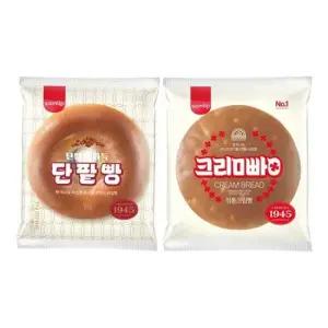 간식빵 (JH삼립) 정통단팥빵 5봉 + 정통크림빵