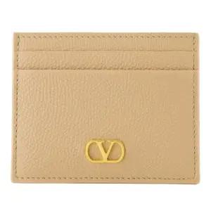 골드 로고 페블 가죽 카드 지갑 8W2P0AJ7SNP WRP