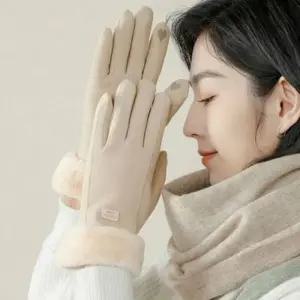 따뜻한 여성 겨울 장갑 기모 여성 방한 장갑 데일리 스마트폰