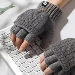 방한 겨울 니트 장갑 풀립 니트 터치 장갑 여성용 보온