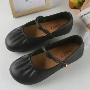 꼬임 스트랩 여성 플랫 큐빅 단화 젤리슈즈 LK F002