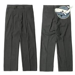 작업바지 스판 기모 남자 와이드 슬랙스 그레이 정장팬츠