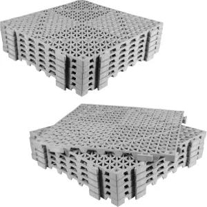 12PCS 배수 연동 바닥 타일 11.8인치 x 모듈식 쿠션 소프트 PVC 미끄럼 방지 방수 매트 수영장 샤워실