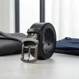 소가죽 남성 벨트 블랙 핀버클 정장 캐주얼 허리띠 120cm