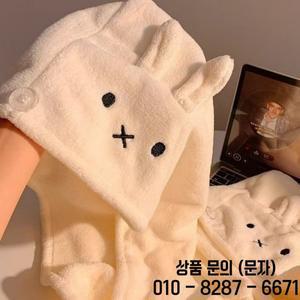 귀여운 부드러운 마이크로파이버 미피 샤워 캡 타월 목욕 모자 건조 헤어 여성용 터번 걸 선물