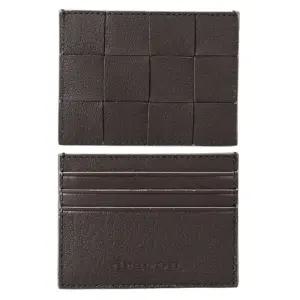 [명품] 26SS 체크 위브드 레더 카드지갑 8017 DKBROWN