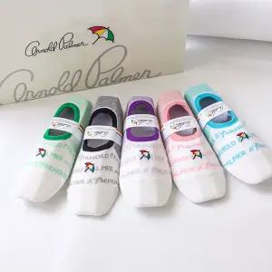 아놀드파마 여성 알파벳 덧신 5족세트 논슬립 벗겨짐방지 실리콘 페이크삭스 양말 덧버선