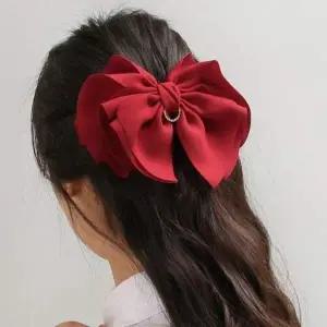 헤어핀 레드 엔젤슈슈 큐빅자동헤어핀 큐빅 자동 버터