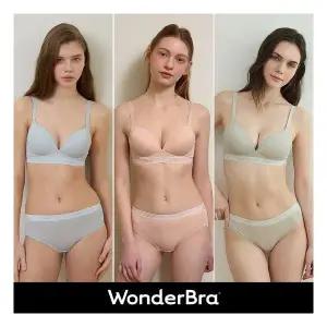 원더브라스포츠 아웃밴드 노와이어 브라팬티 6종세트 라이트카키블루베이지 WBW4M2223A01T 707763