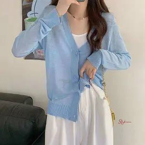 가디건 소재 시원한 여름 시스루 3컬러xyz411