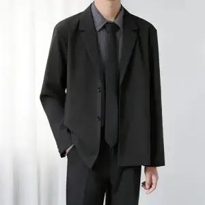 픽호샵 남자 오피스룩 키작남 캐쥬얼 정장 바람막이 어깨 코트 작은 자켓 싱글 꾹1