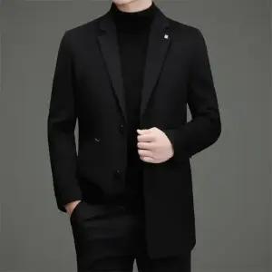 픽호샵 남성용 하프 모직 울 슬림핏 코트 키작남 정장 다운 재킷 럭셔리 안탈부착 꾹1