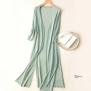 숙녀 롱가디건 시스루 캐주얼 오픈형 아우터 봄여름rst218