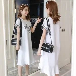 EAMT 원피스 롱 여친 여름 민소매 임산부 루즈핏 머메이드 임부복 EUNG2