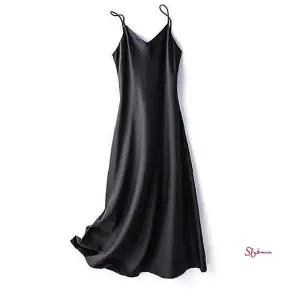 끈나시 드레스 기본 새틴 슬립 실크 롱원피스 이너ghi957