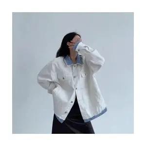 여친 청 가을 투피스 자켓 가짜 코트 워싱 MF3