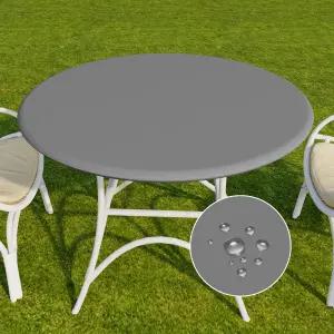 로만스타일 원형 비닐 식탁보 36~44인치 테이블용 100 방수 탄성 장착 커버 피크닉 캠핑 야외용 닦이식