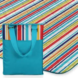 ONIVA - 피크닉 타임 브랜드 비스타 아웃도어 블랭킷 토트 비치 캠핑 아쿠아 블루 외관의 재미있는