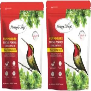 해피 윙 벌새 꿀 가루 농축액 콤보 2파운드(32온스) - 2팩 I 내추럴 레드