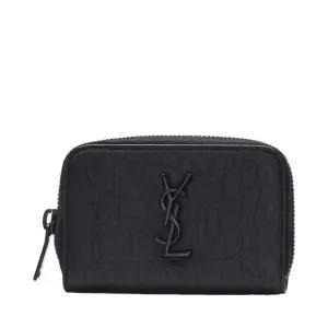 [명품]  블랙 카프스킨 모노그램 흑장 지퍼 어라운드 여성 카드지갑 535411