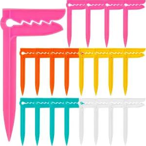 하니닥 20 카운트 비치 타월 앵커 스테이크 클립 야외 매트 클램프 피크닉 담요 홀더 플라스틱 샌드 훅