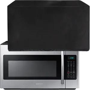 Klmnop 전자레인지 커버 내열성 및 방수 토스터 오븐 먼지 유니버설 대부분의 전자레인지(블랙)에 적합