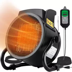 온도 조절기가 있는 온실 히터 디지털 디스플레이가 자동 조절 키트 빠른 난방 과열 방지 그로우 텐트