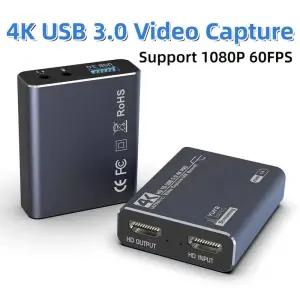 캡쳐보드 4K HDMI 호환 비디오 캡처 카드 1080P 60FPS USB 30 게임 녹화 닌텐도 스위치PS4PS5Xbox카메라PC