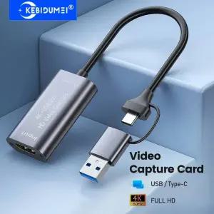 캡쳐보드 USB 30 비디오 캡처 카드 HDMI to USBType-c 2-in-1 게임 그래버 레코드 레코더 스위치 Xbox PS45