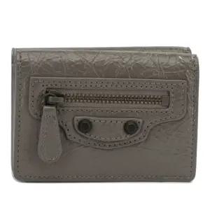 텍스처드 가죽 트리폴드 카드 지갑 8106692ABFY5848 BROWN