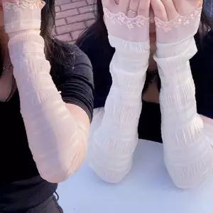 여성 손등 팔 여름 운전 레이스 꽃무늬 쿨토시 자외선차단 팔토시