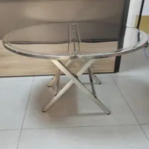 접이식탁자 테이블 스테인리스 카페 스텐 이동상 원형 야외용 캠핑 가정용 다용도